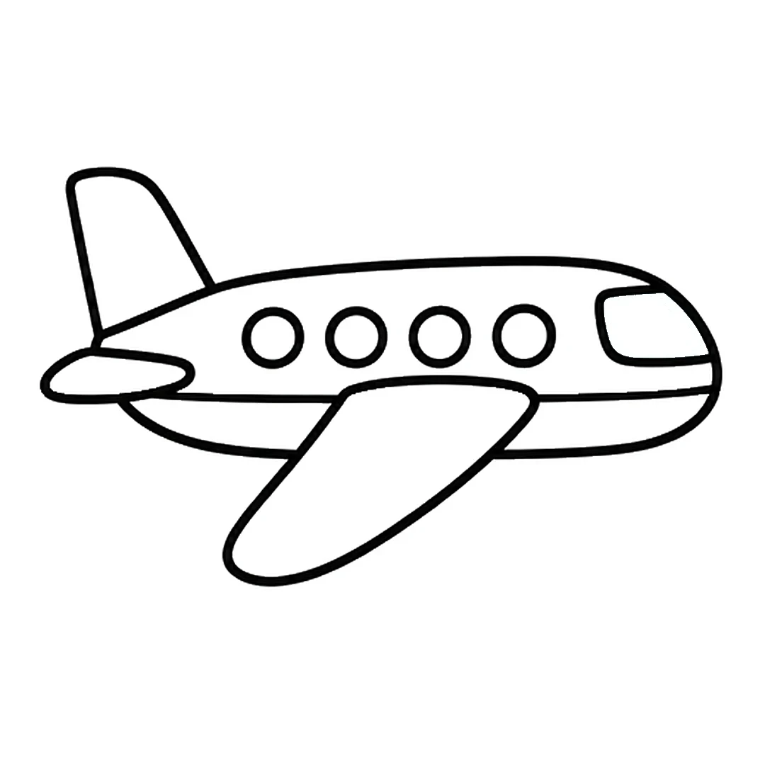 The front reshaped into a sloped nose with a cockpit window, and one long line along the lower body for the stripe