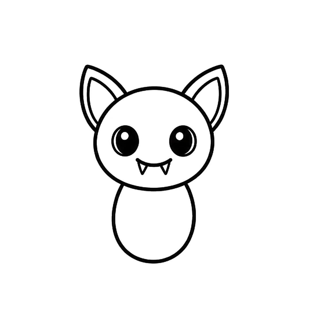 A small oval body under the head