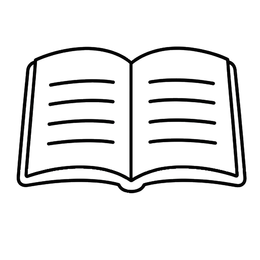 Four matching text lines on the right page