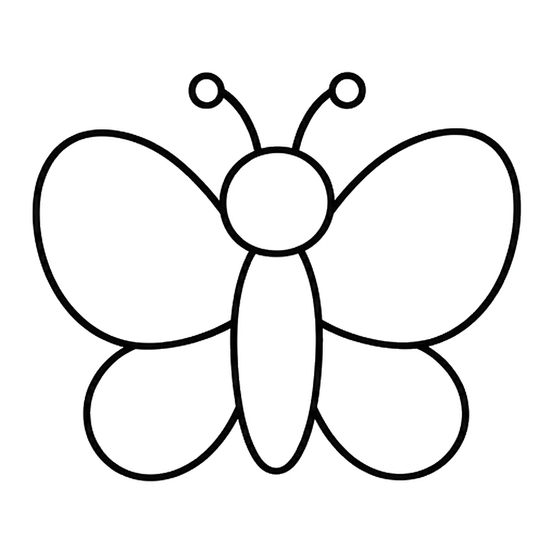 Two smaller rounded lower wings under the upper wings