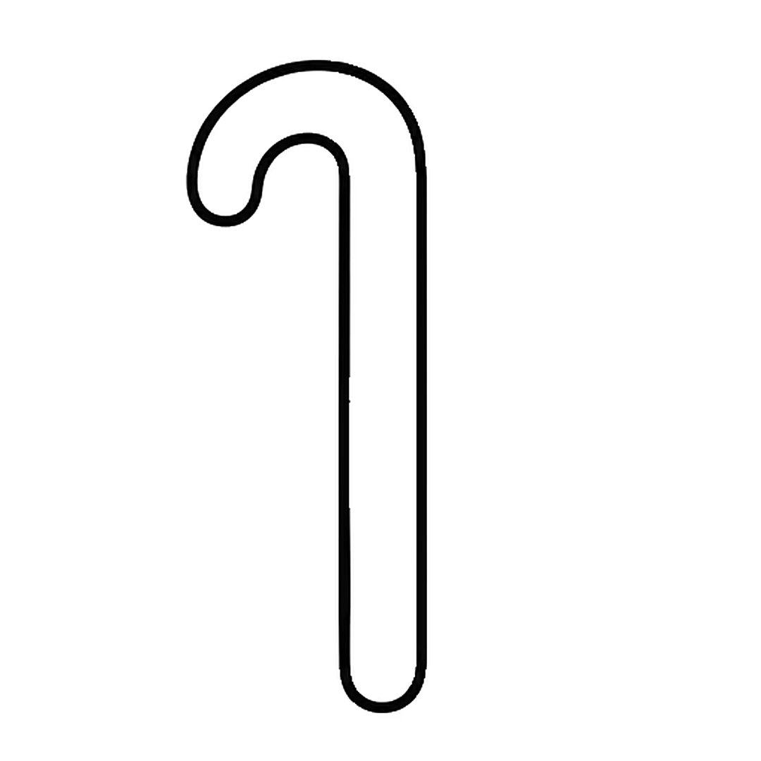 A curved hook added at the top of the stick, bending to the left