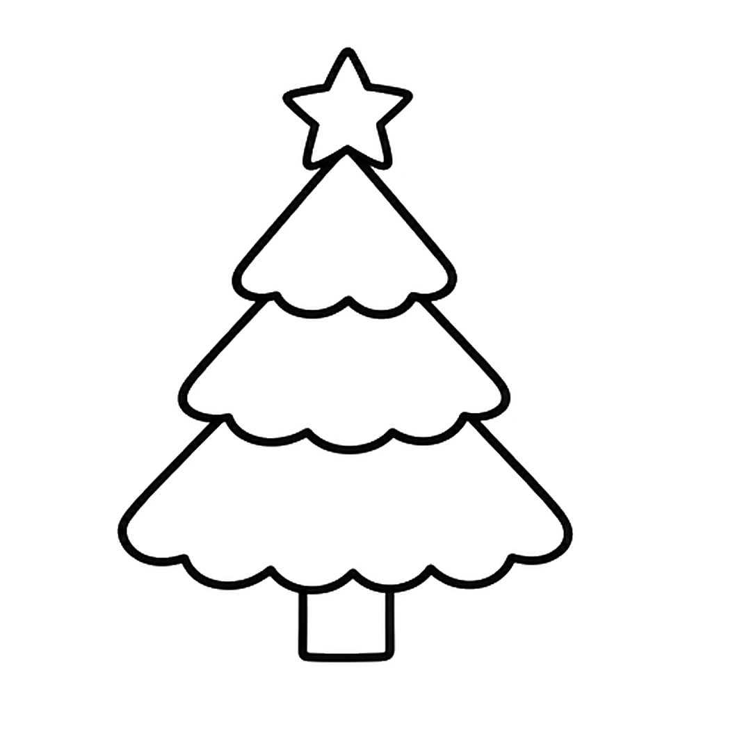 A five-pointed star added on the tip of the tree