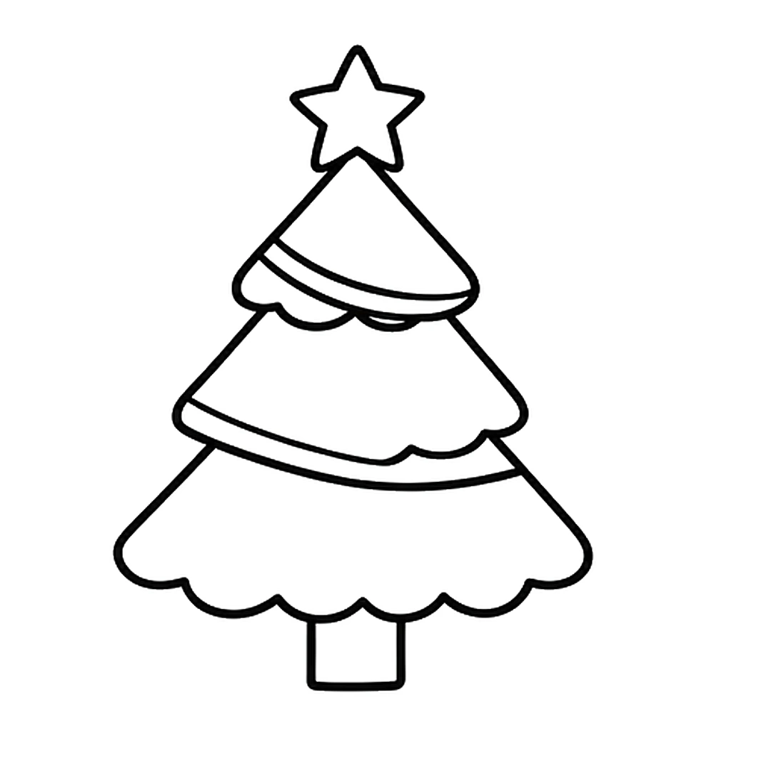 Two curved garland bands draped across the tree