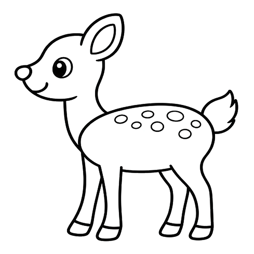 Seven small oval spots on the back of the body and a fluffy tail on the right