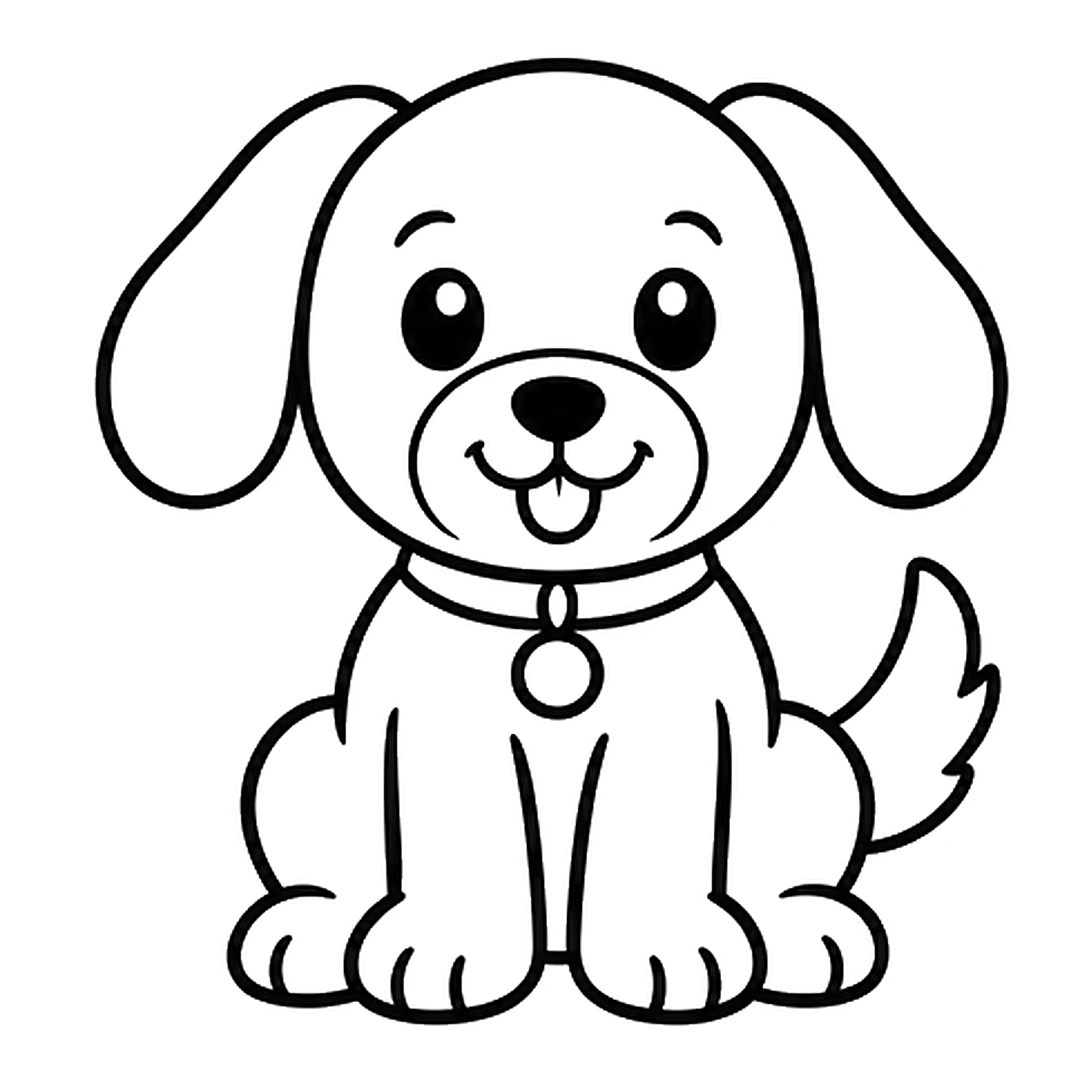A collar with a round tag around the neck and a fluffy tail on one side