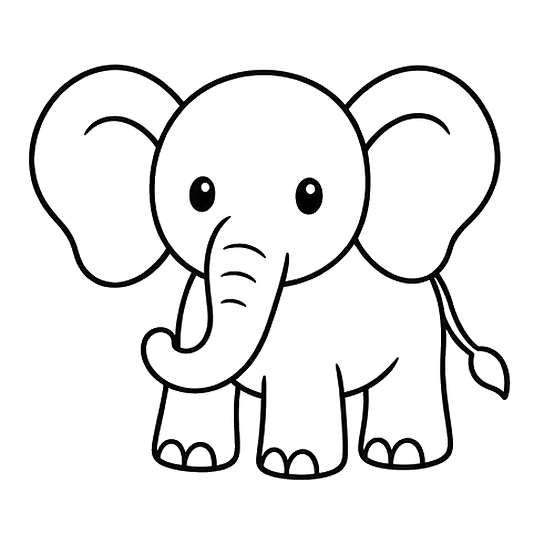 Three short thick legs with two toenails each, the left side of the body, and a thin tail with a tuft on the right