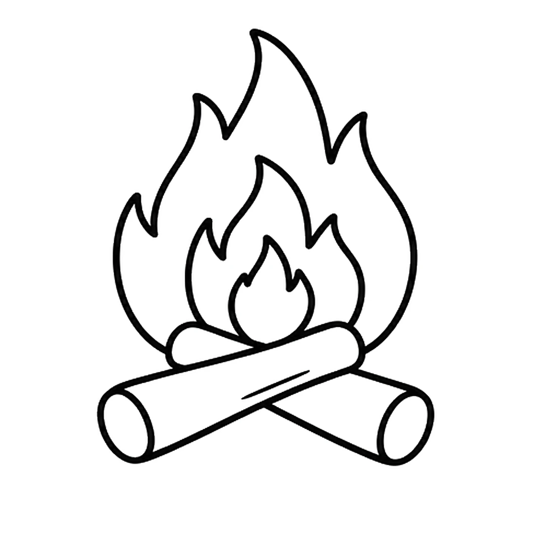 A small center flame inside the smaller flame