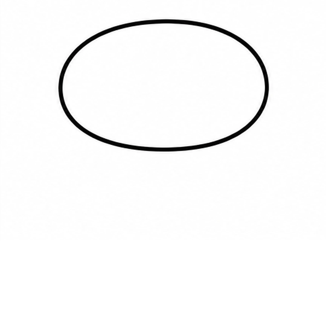 A wide oval for the frog's head