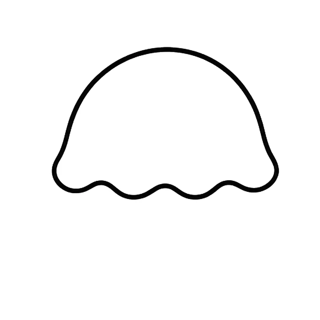 A dome-shaped bell with a wavy bottom edge