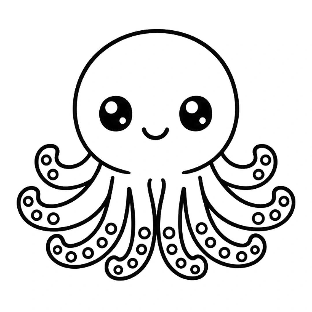 Small round suction cup circles along the curled ends of all eight arms