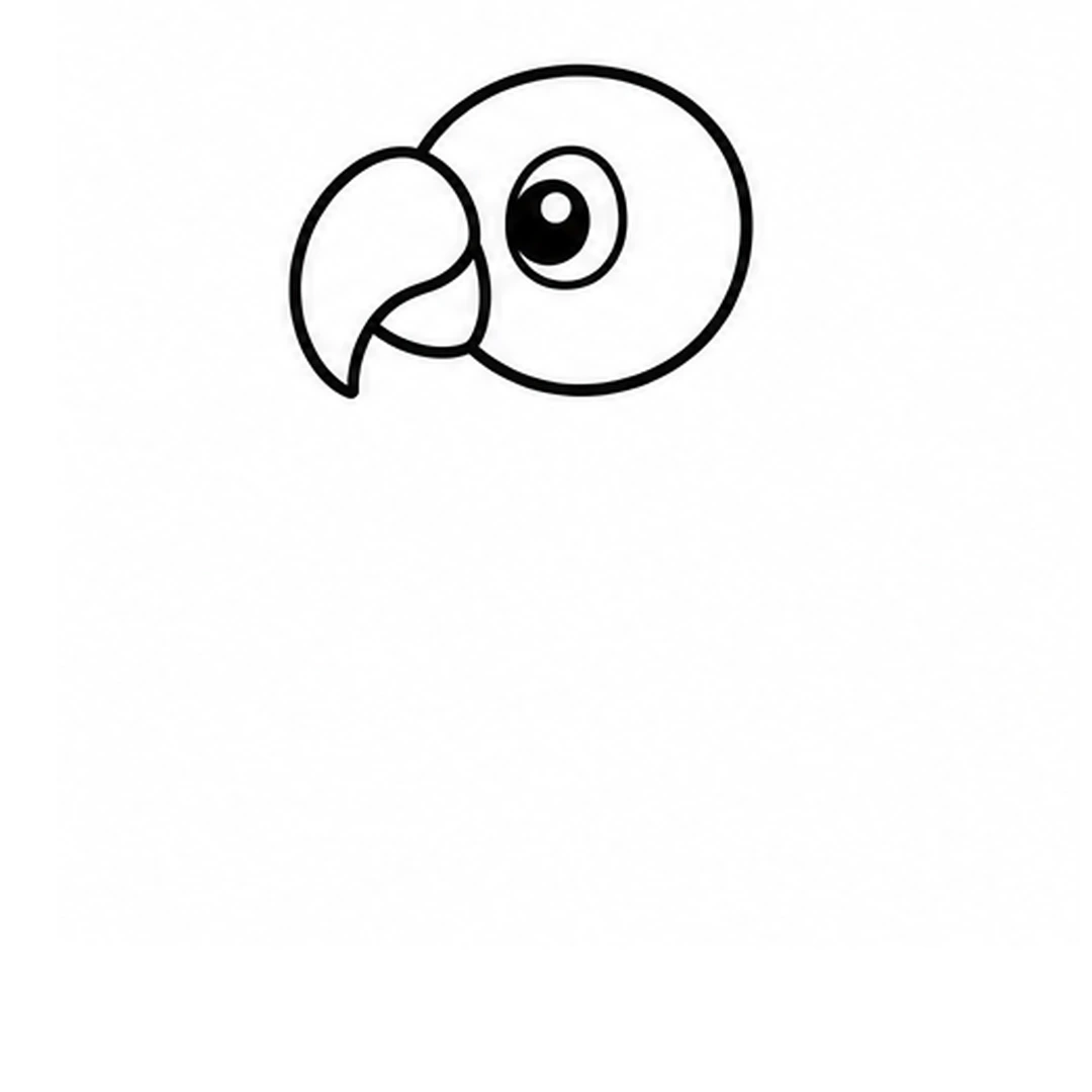 A round eye with a shine dot and a ring around it