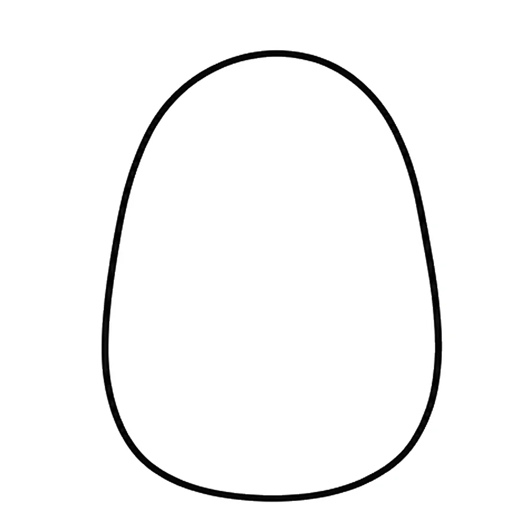 A tall egg shape, narrower at the top, for the penguin's body