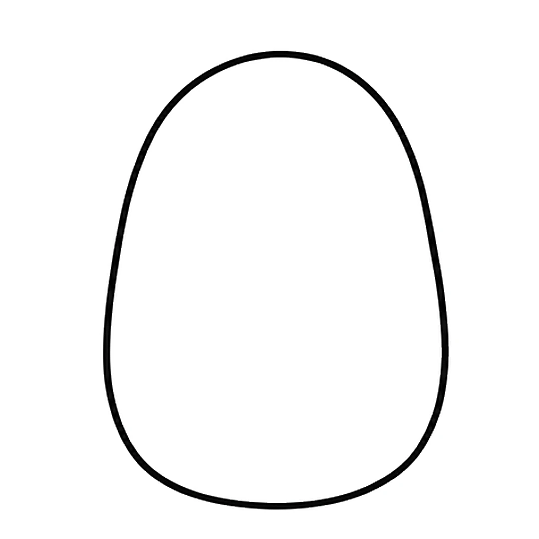 A tall egg shape, narrower at the top, for the penguin's body