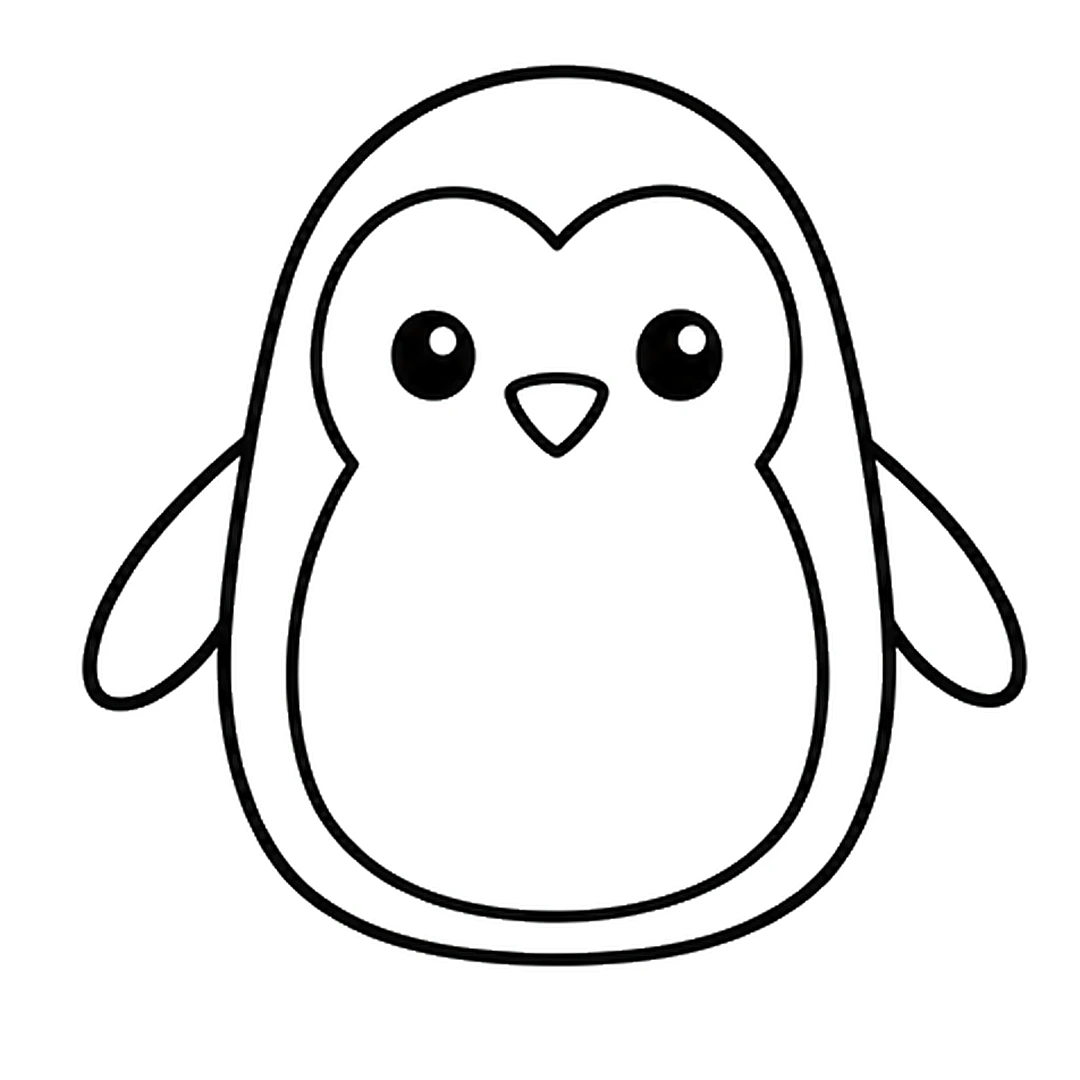 A rounded flipper on each side of the penguin's body