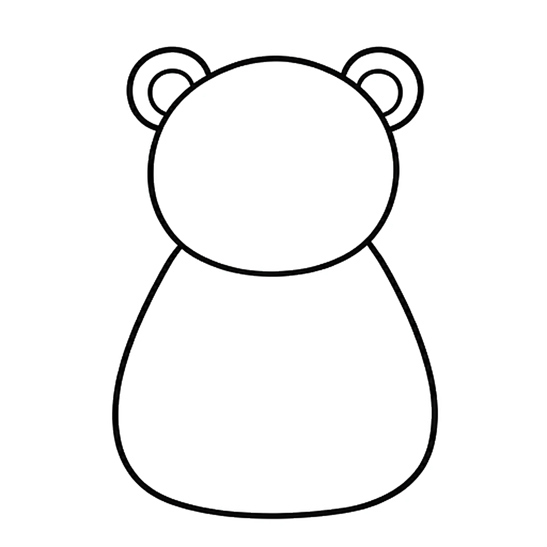 A big pear-shaped body under the head, wider at the bottom