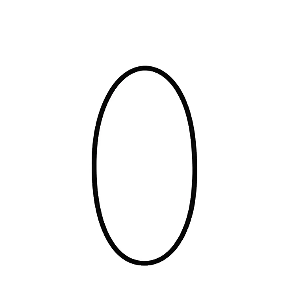 A tall oval drawn in the middle of the page
