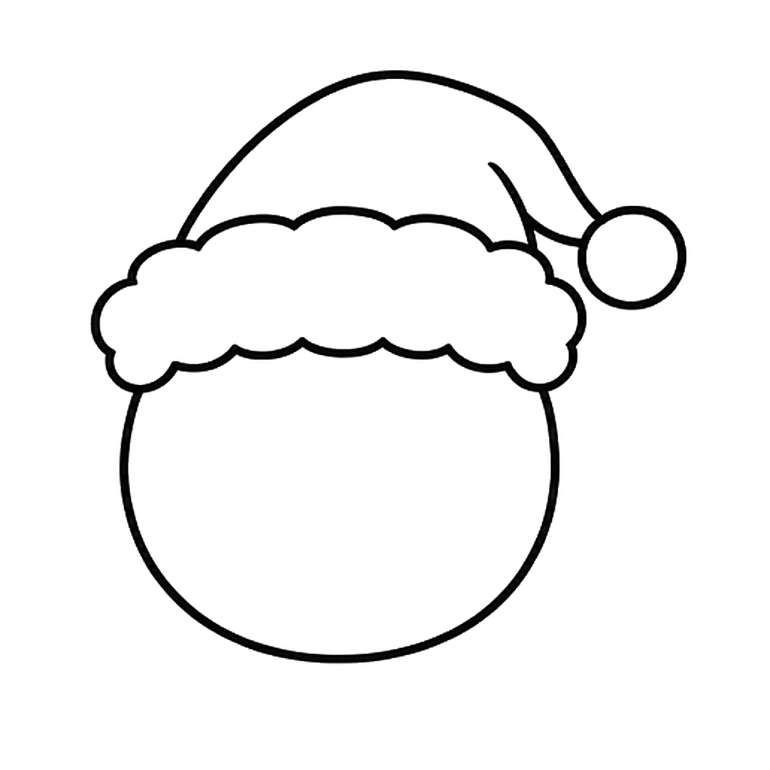 A floppy pointed hat on the brim, bending to the right, with a round pom-pom