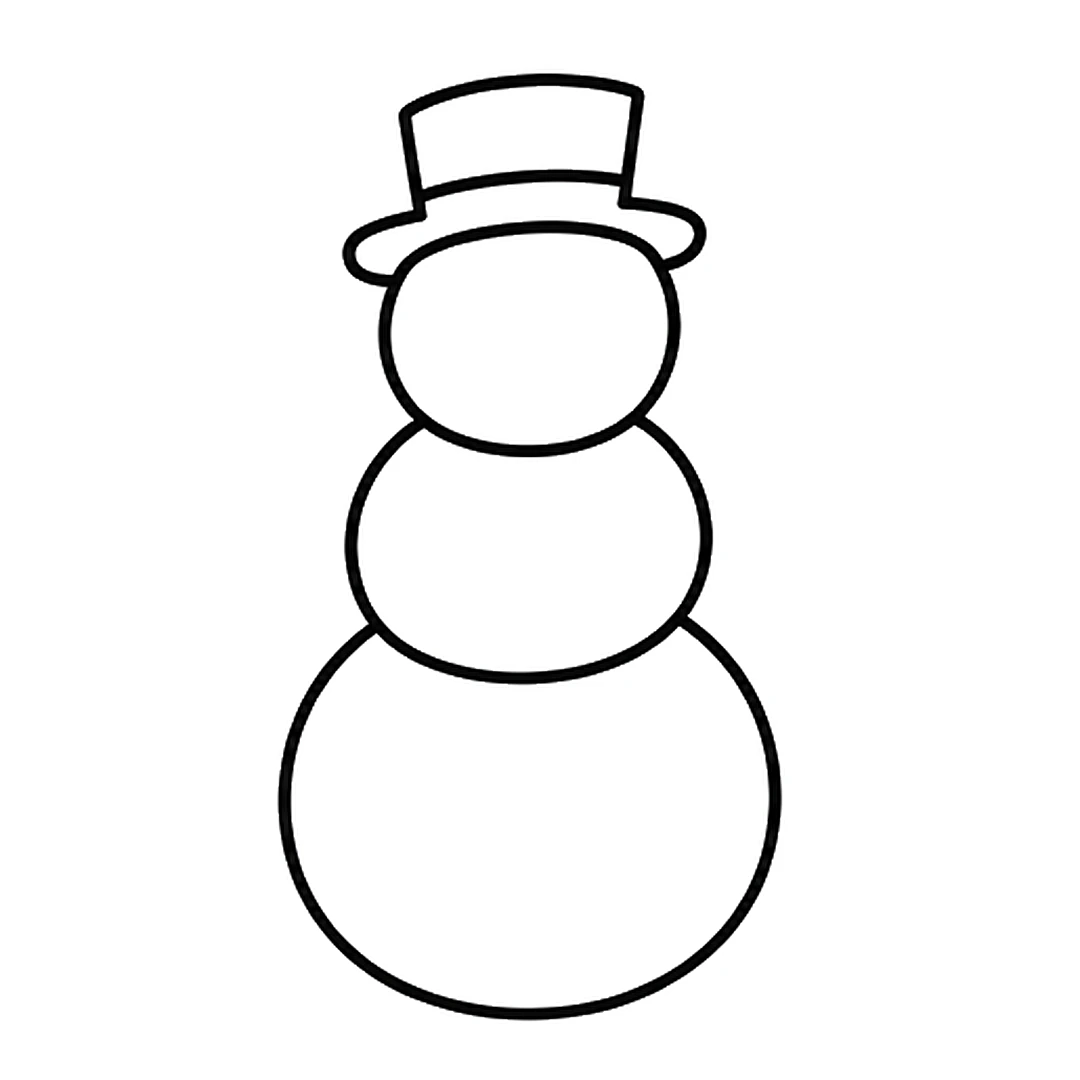 A top hat with a wide brim sitting on the snowman's head