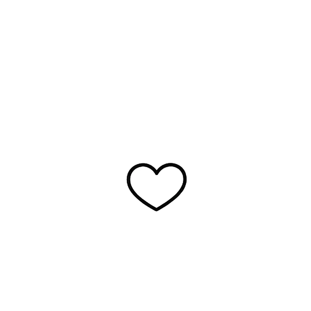 A small heart in the middle of the page